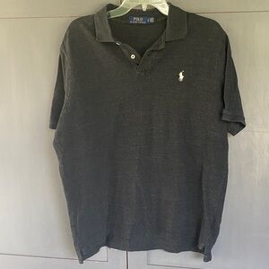 Ralph Lauren Men's Classic Black/grey Polo Shirt large